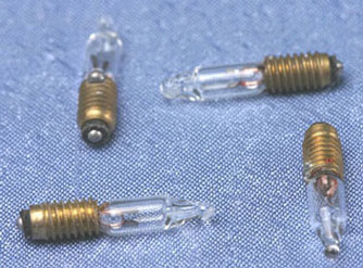 Dollhouse Miniature Candle flame Screw Bulb, 3 V., 4/Pk